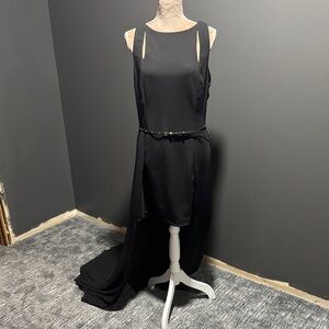Halston Heritage Black High Low Dress
